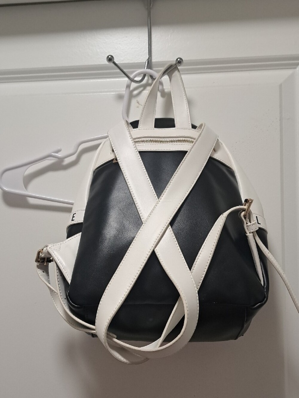 Moschino Black and White LOVE Logo Mini Backpack - Picture 2 of 3